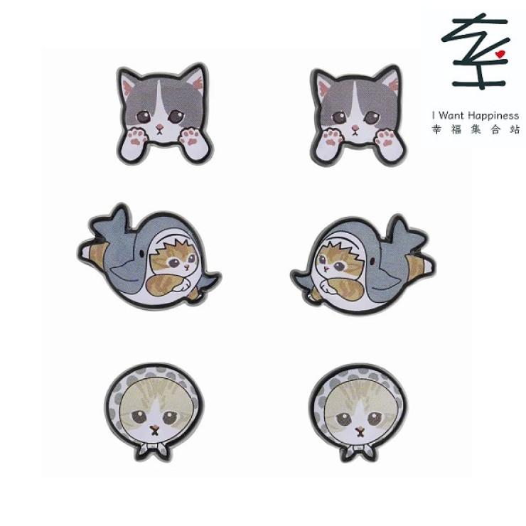 💢已售罄💢 Mofumofu Store 鯊魚貓耳環套裝