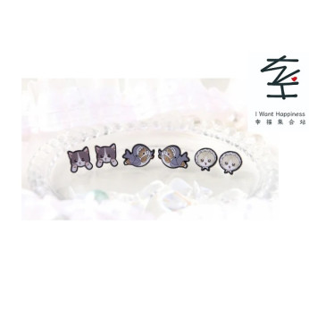 💢已售罄💢 Mofumofu Store 鯊魚貓耳環套裝