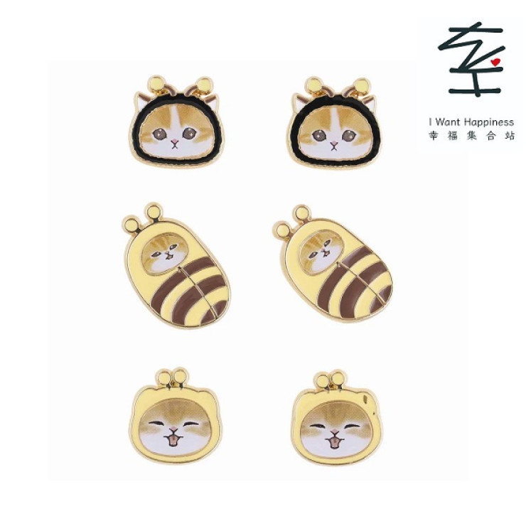 💢售罄💢mofusand Mofumofu Store 蜜蜂貓咪耳環套裝