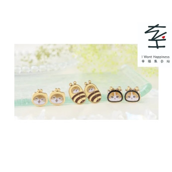 💢售罄💢mofusand Mofumofu Store 蜜蜂貓咪耳環套裝