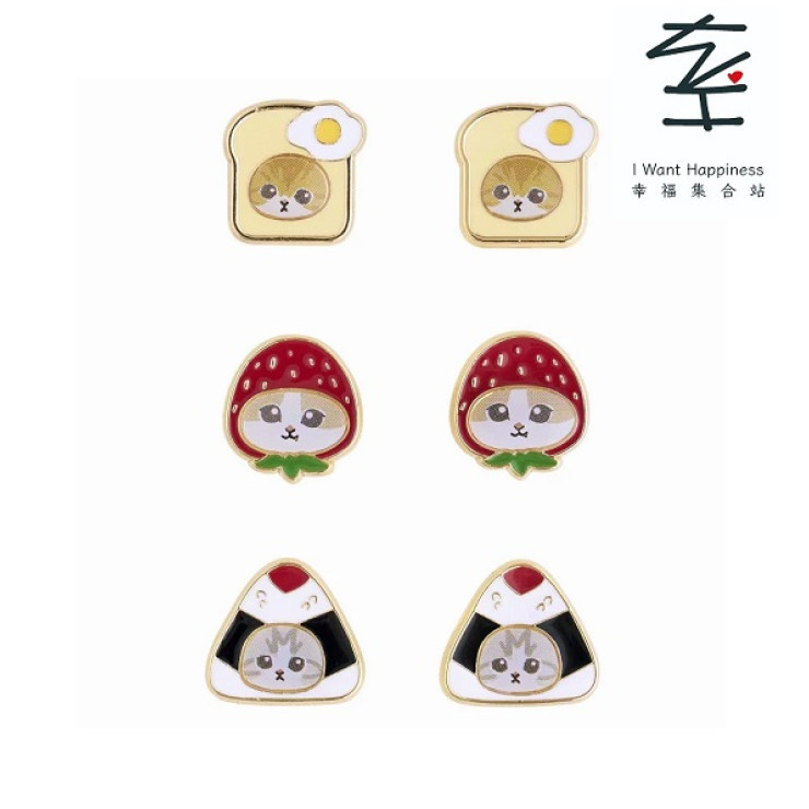 💢售罄💢mofusand Mofumofu Store 裝扮食物貓咪耳環套裝