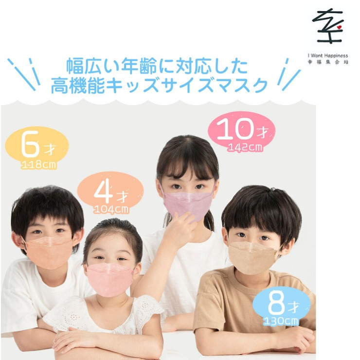 💢售罄💢日本直送 - Cicibella 兒童3D KF口罩4層結構不織布 (20個裝)